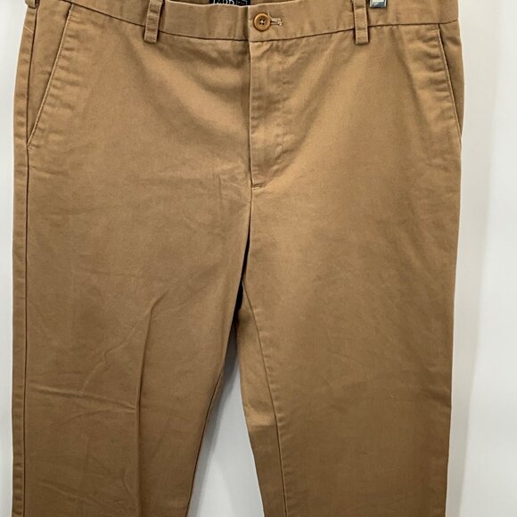 Izod Men's American Chino‎ Pants W36 L32 Khaki Tan Cotton - Picture 3 of 7